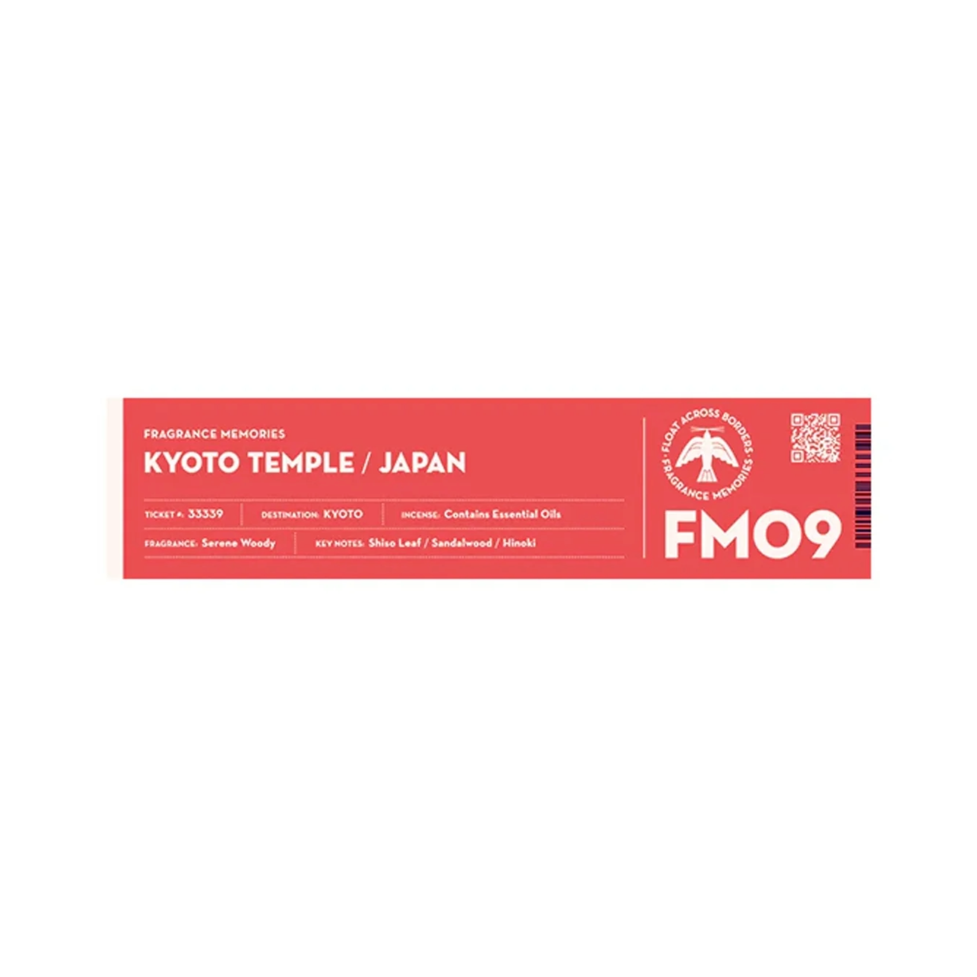 FRAGRANCE MEMORIES Incense FM09 Kyoto Temple