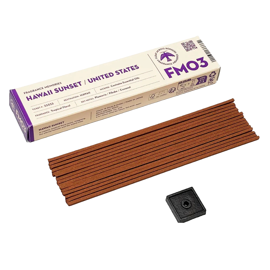 FRAGRANCE MEMORIES Incense FM03 Hawaii Sunset
