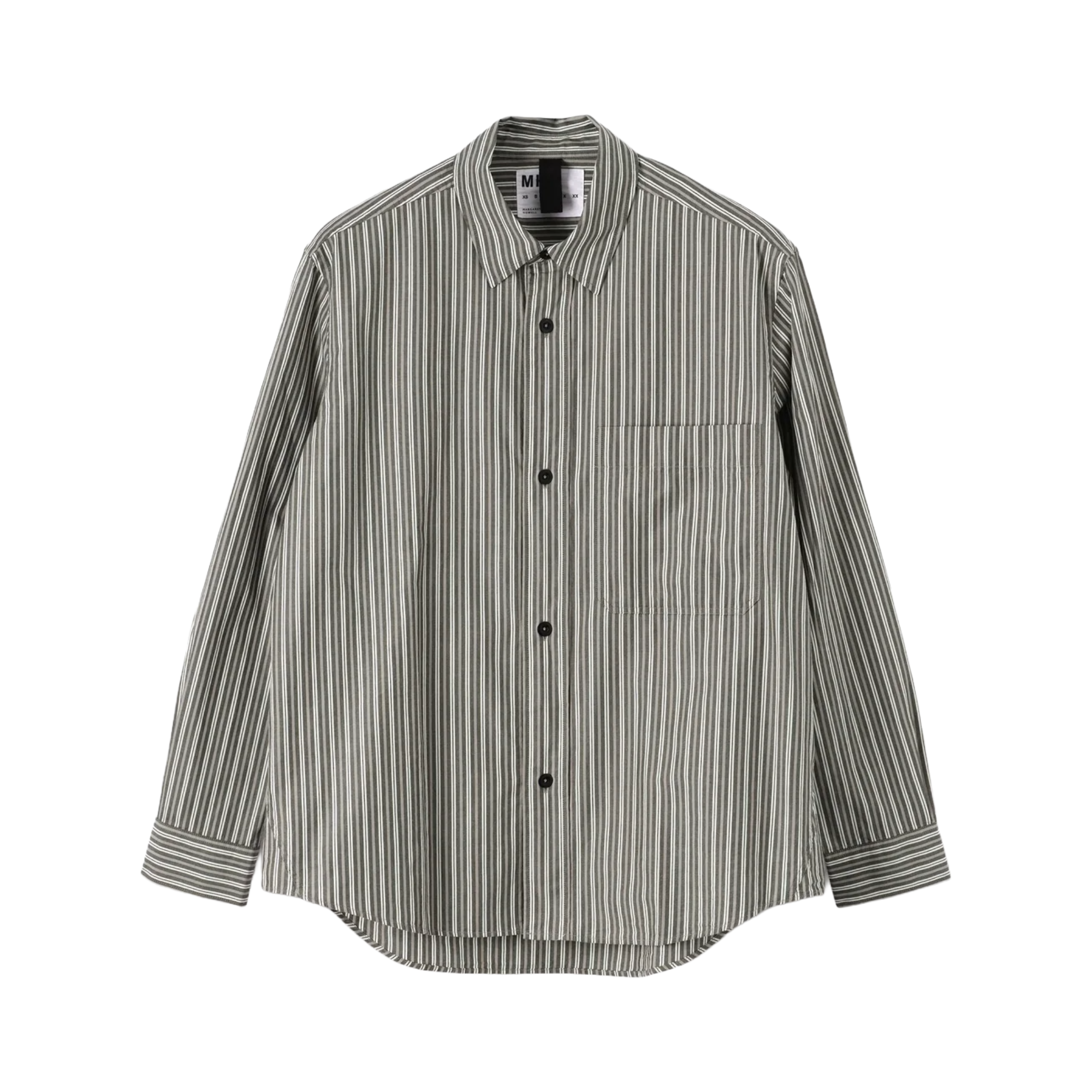 MHL. by Margaret Howell BASIC SHIRT TWO TONE COTTON STRIPE