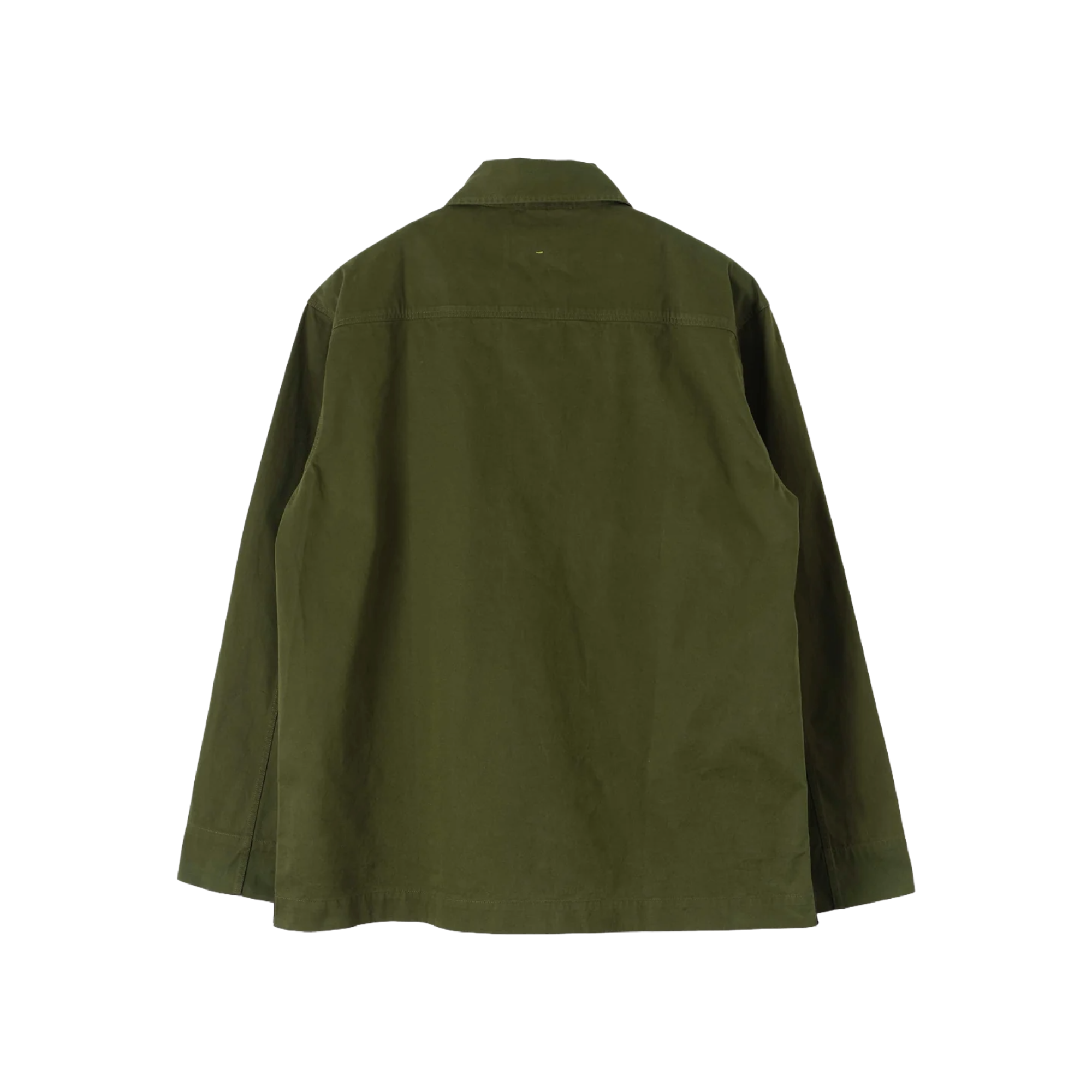 MHL. by Margaret Howell STORM FLAP SHIRT BRUSHED COTTON TWILL SEAWEED
