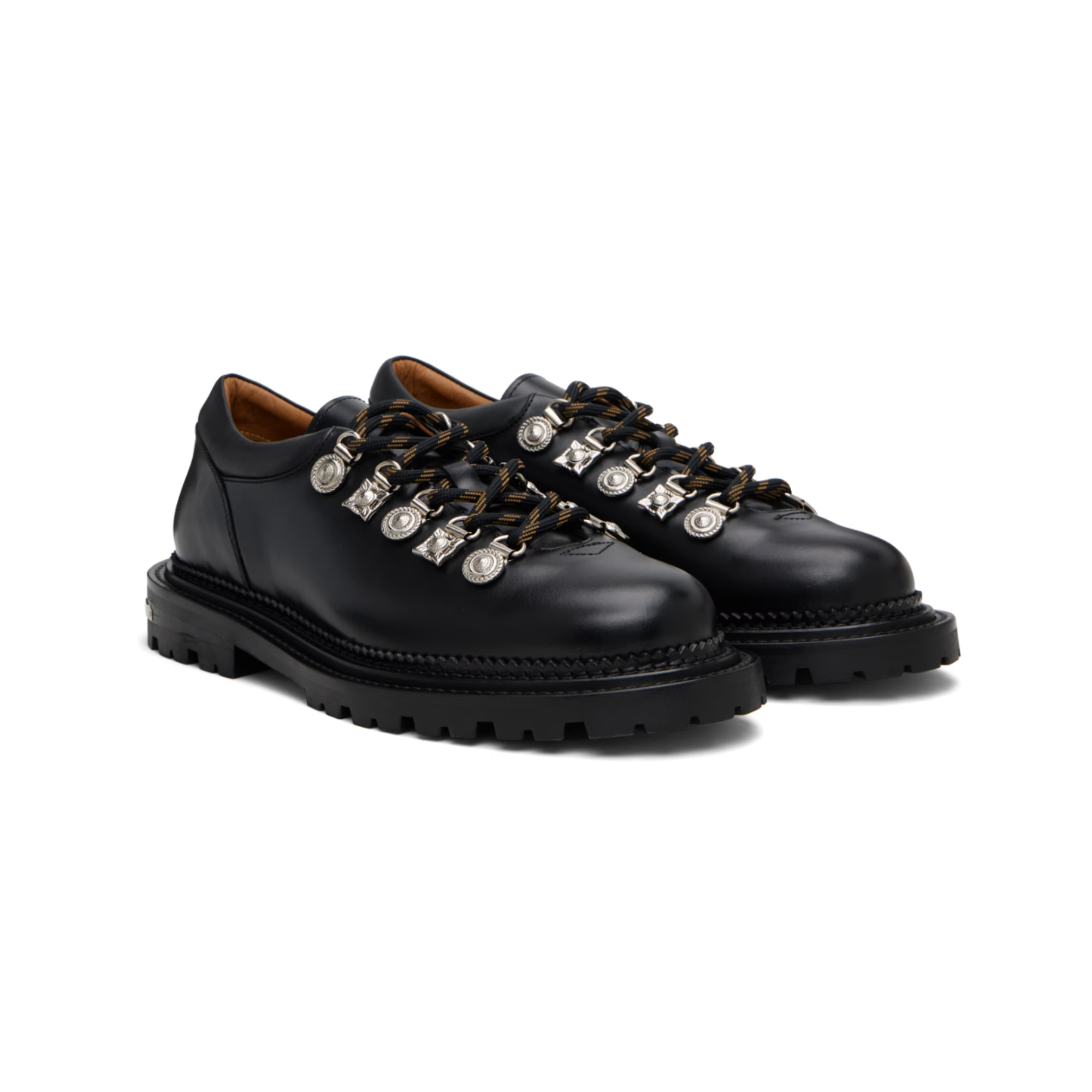 TOGA VIRILIS BLACK LEATHER DERBYS AJ1425