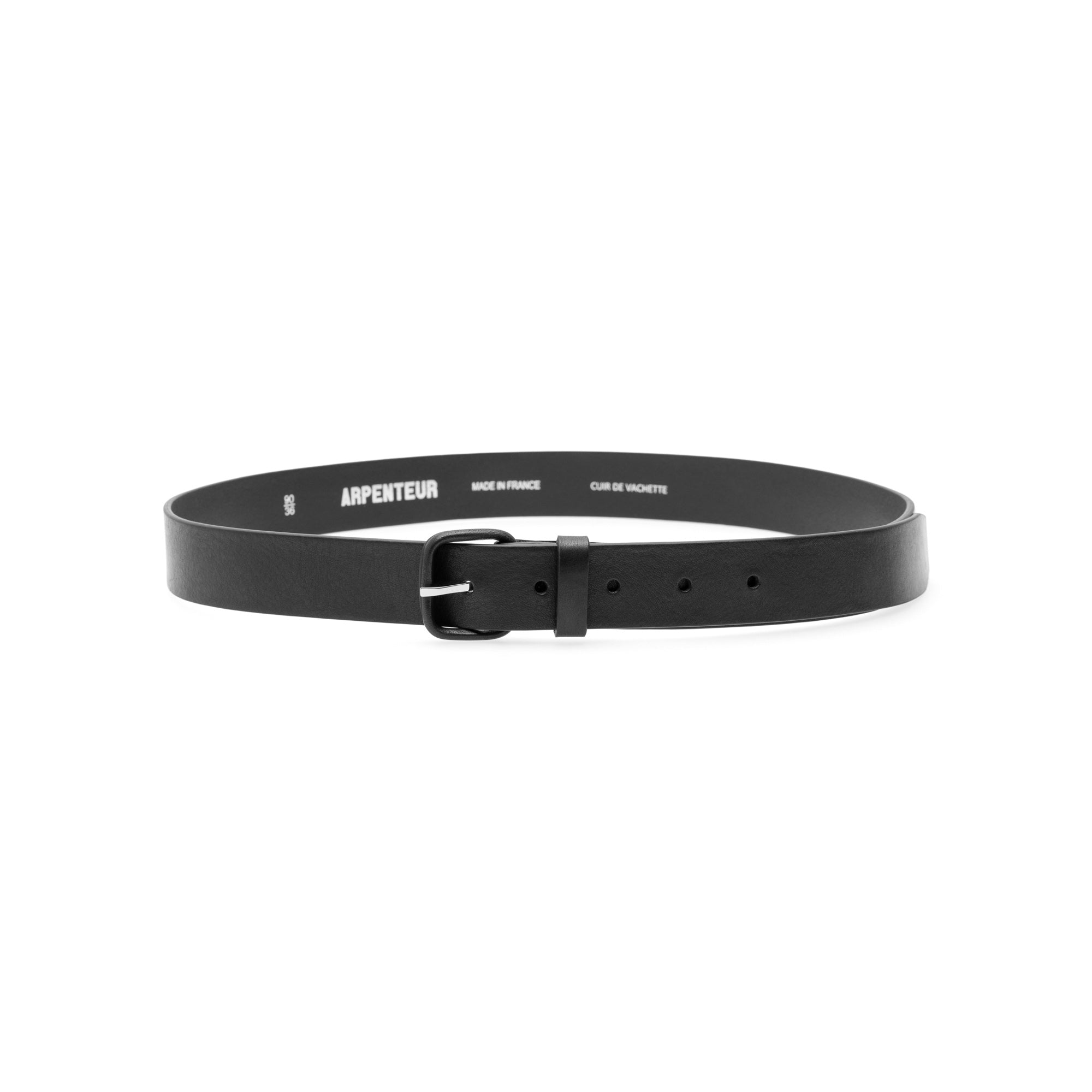 Arpenteur Logic Vegetable Tanned Leather Belt Black