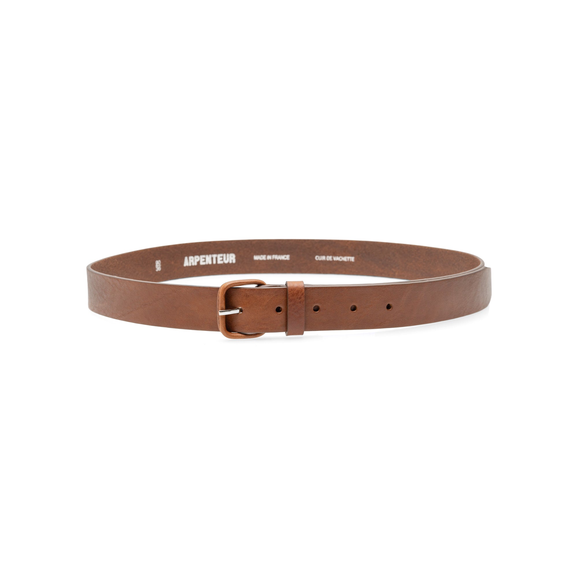 Arpenteur Logic Vegetable Tanned Leather Belt Brown