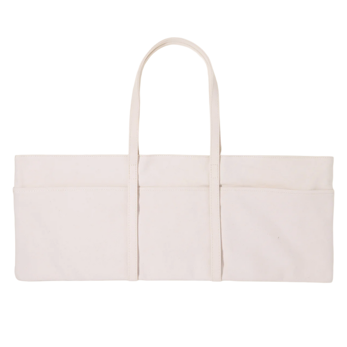 amiacalva Washed Canvas 6 Pockets Tote Canoe (L) - White