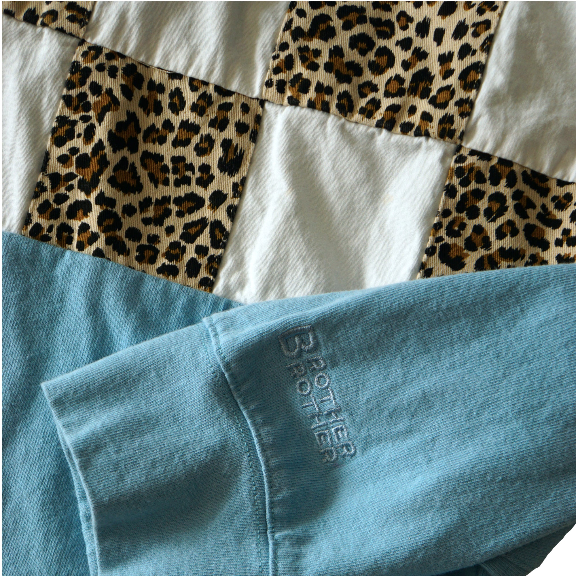 Brother Brother Check Panel Zip Rugby Shirt