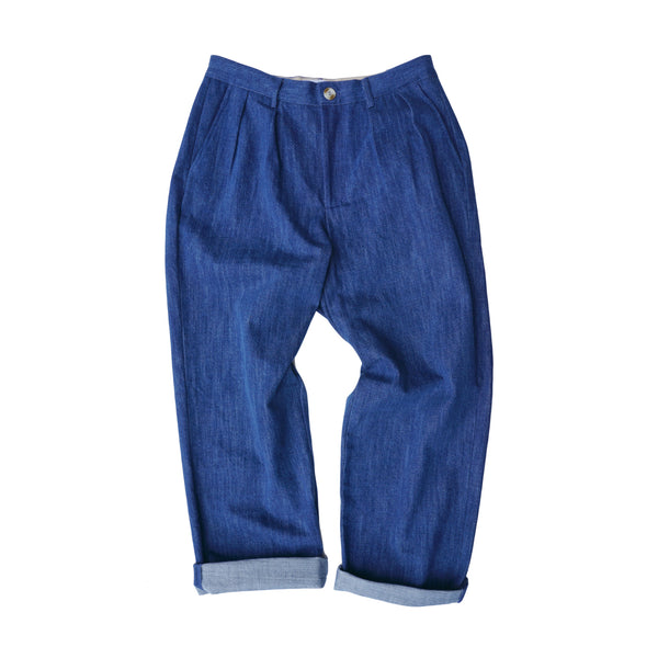 Brother Brother Double Pleated Denim Trousers