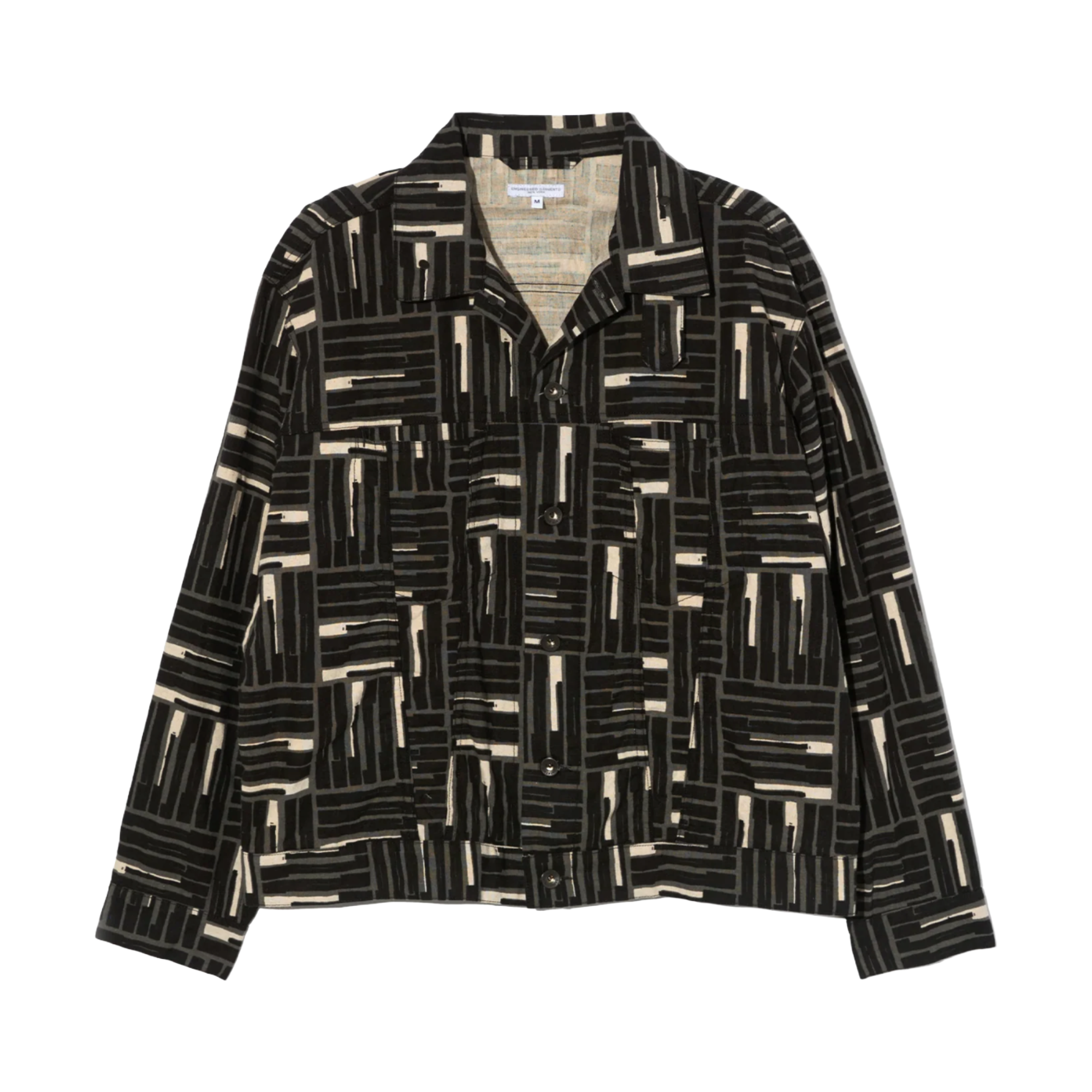 Engineered Garments Type 5 Jean Jacket Black Tile Print Canvas