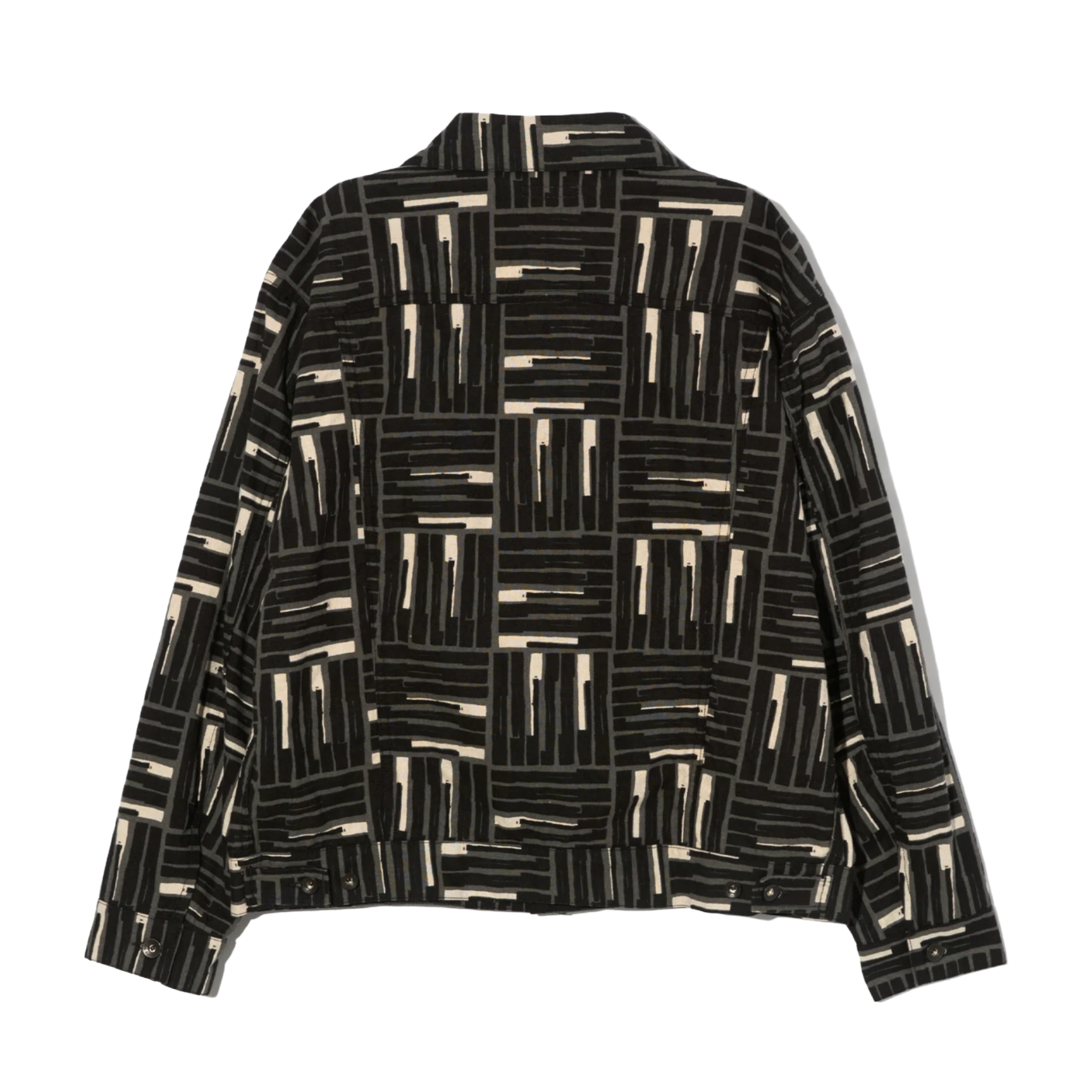 Engineered Garments Type 5 Jean Jacket Black Tile Print Canvas