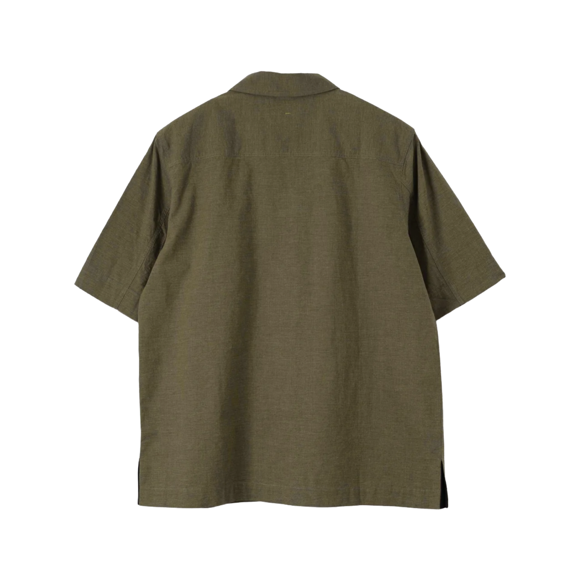MHL. by Margaret Howell S/S PJ Shirt Dry Cotton End On End Moss