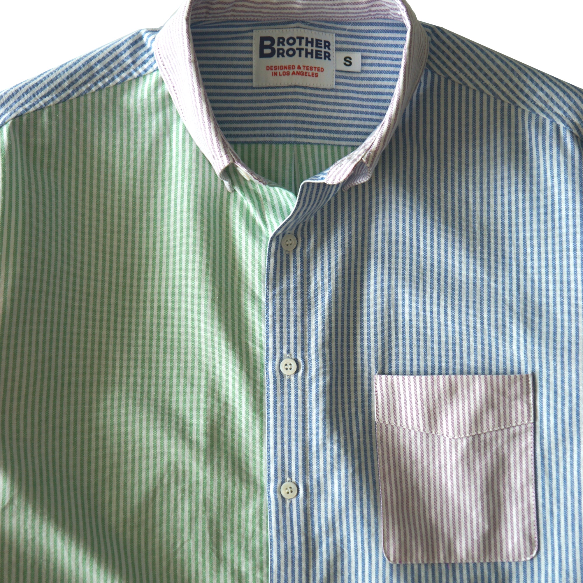 Brother Brother Simple Stitch Mix Striped OCBD Shirt
