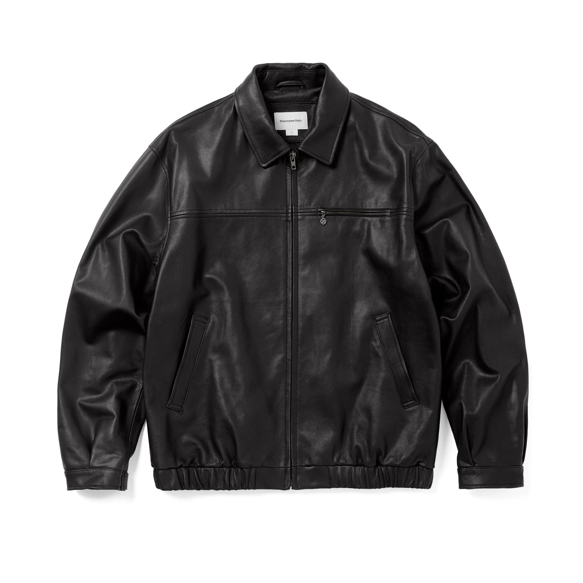 thisisneverthat Leather Harrington Jacket