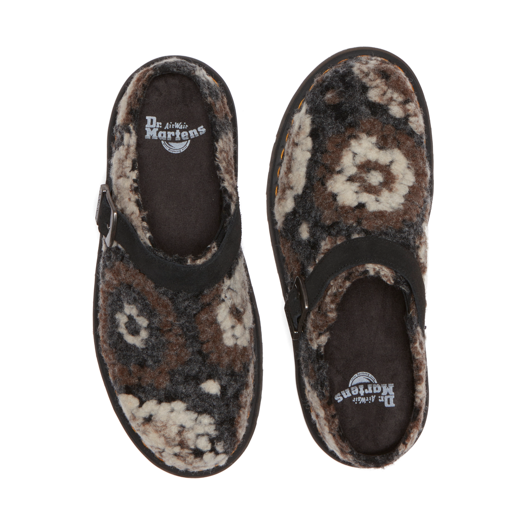 Dr. Martens Isham Crochet Wool Suede Mules