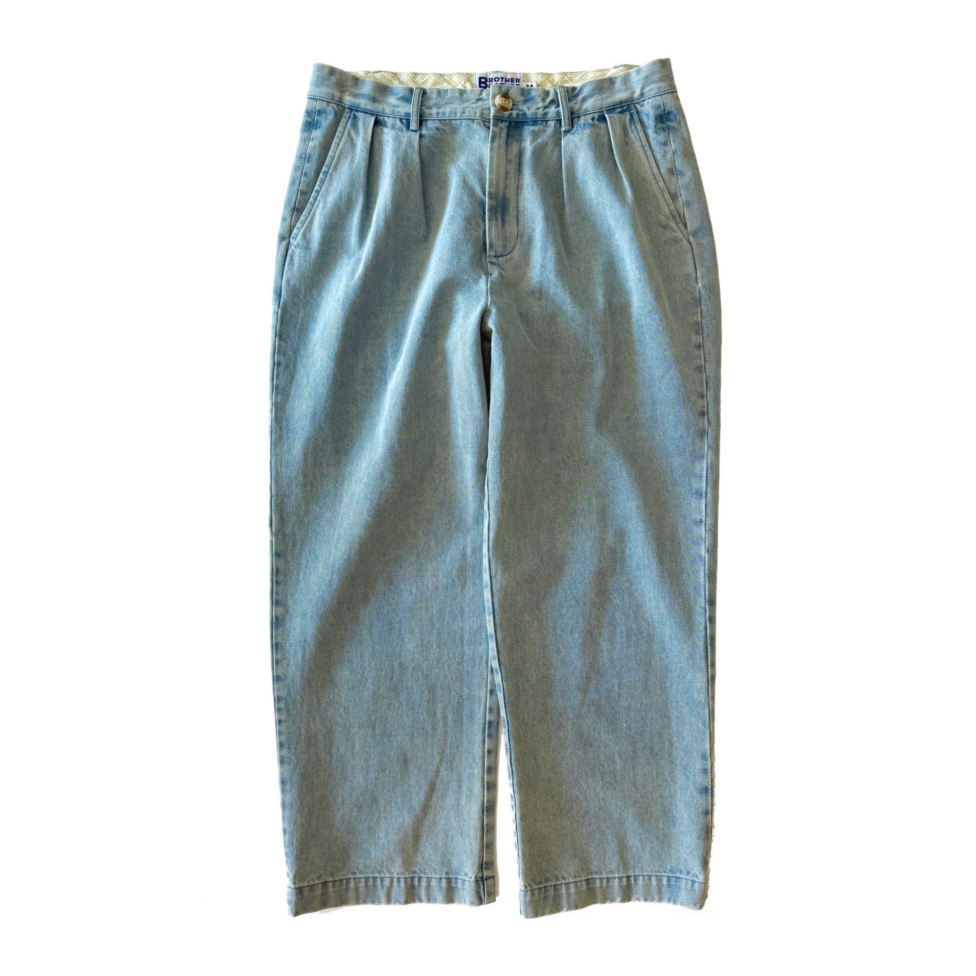 Brother Brother Double Pleated Vintage Washed Denim Trouser