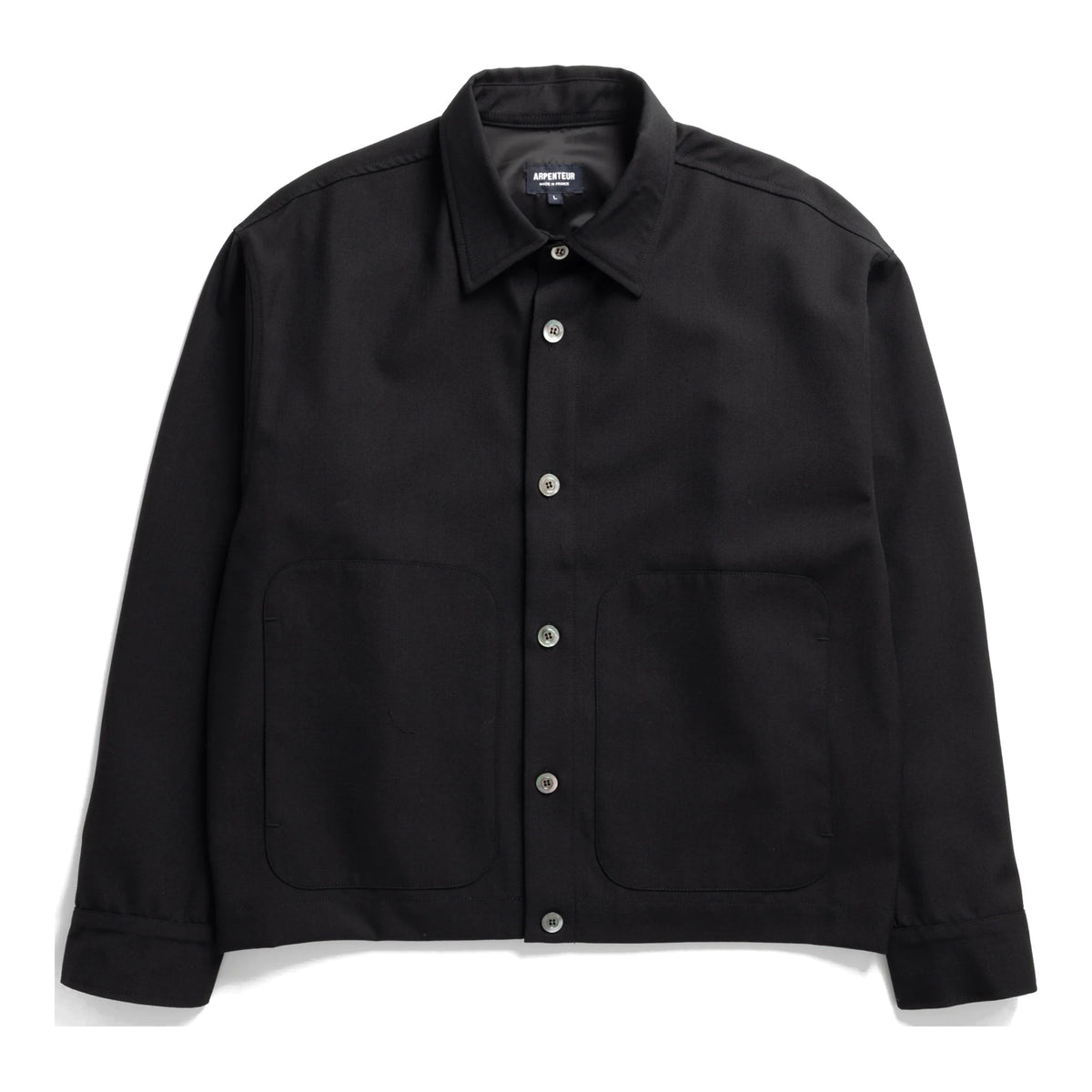 Arpenteur Sigma Shirt Jacket in Black, front