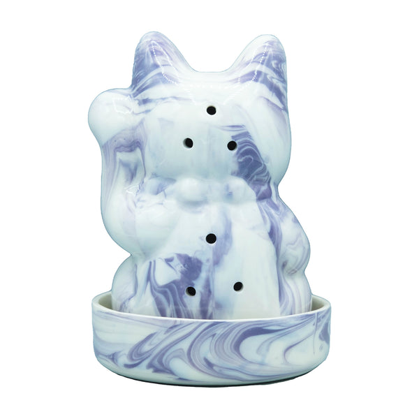 Brother Brother- Lucky Cat Incense Chamber- Purple Swirl